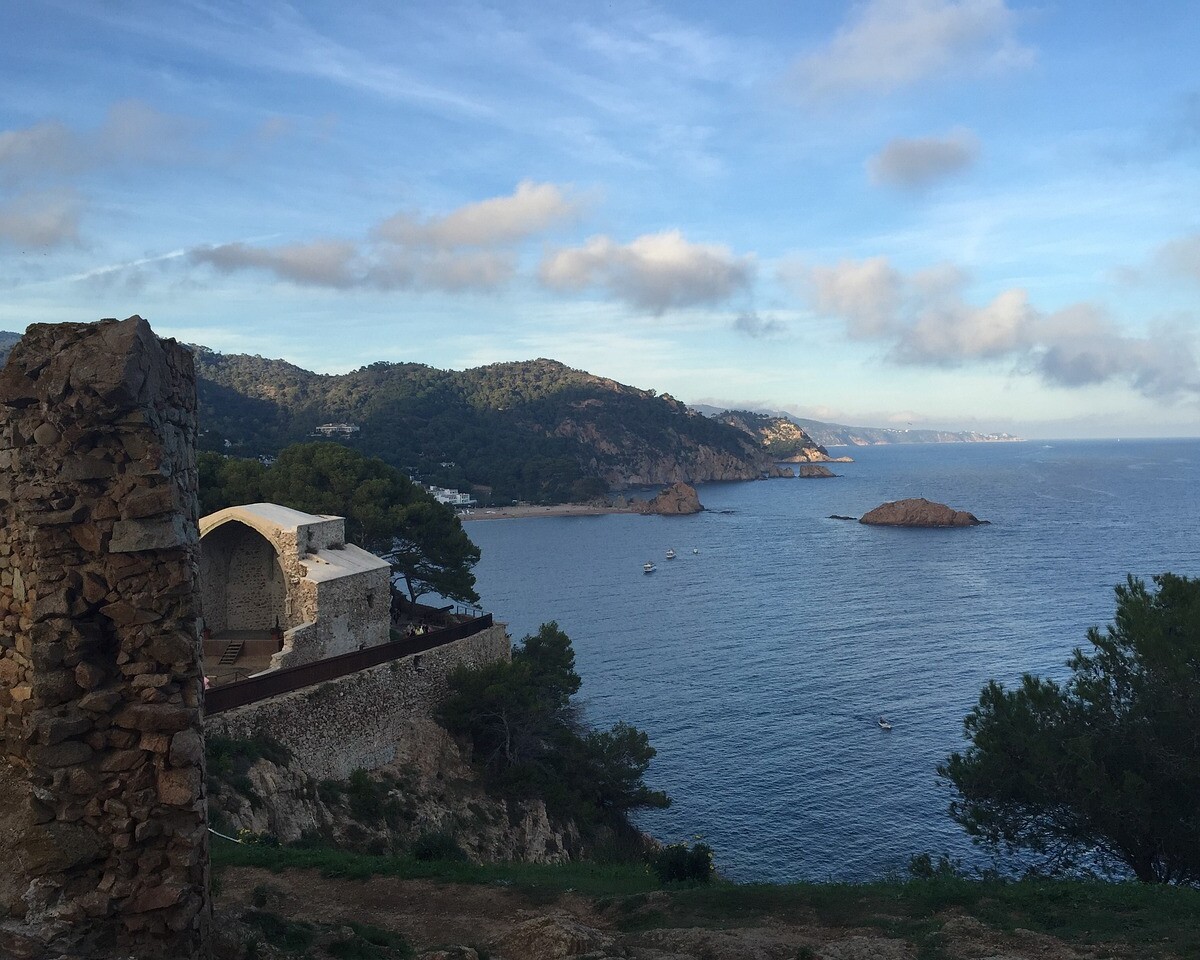 tossa de mar, spain, coast, sea, nature, holidays, summer, mountains, landscape, water
